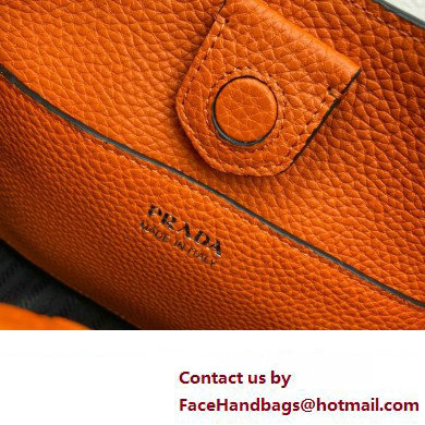 Prada Leather mini shoulder Bag 1BH191 Orange 2023