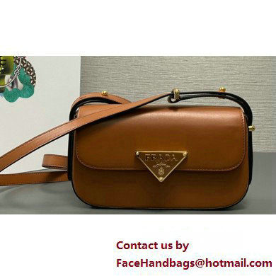 Prada Leather shoulder bag 1BD339 Brown 2023