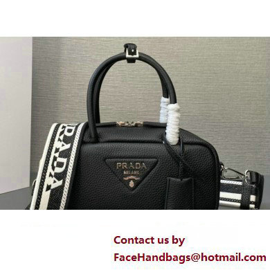 Prada Leather top-handle bag 1BB102 Black 2023