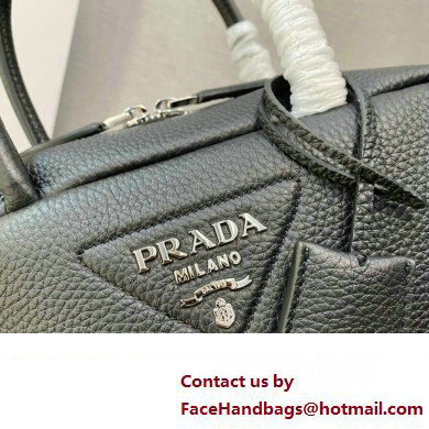 Prada Leather top-handle bag 1BB102 Black 2023