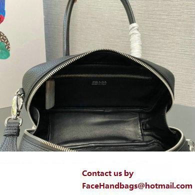 Prada Leather top-handle bag 1BB102 Black 2023