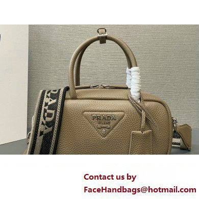 Prada Leather top-handle bag 1BB102 Camel 2023