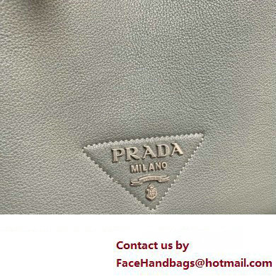 Prada Leather tote Bag 1BG339 Gray 2023