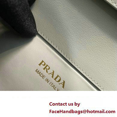 Prada Medium brushed leather handbag 1BD343 Gray 2023