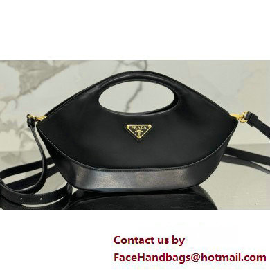 Prada Medium leather handbag 1BA421 Black 2024