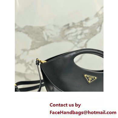 Prada Medium leather handbag 1BA421 Black 2024