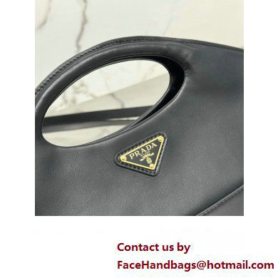 Prada Medium leather handbag 1BA421 Black 2024