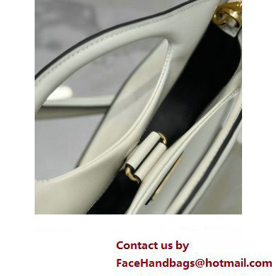 Prada Medium leather handbag 1BA421 White 2024