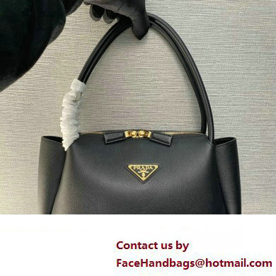 Prada Medium leather handbag 1BA444 Black 2024