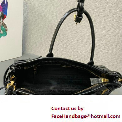 Prada Medium leather handbag with Short Handle 1BA426 Black 2024