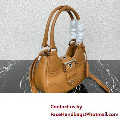 Prada Moon Re-Nylon and leather Bag 1BA381 Brown 2023