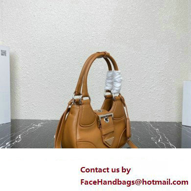 Prada Moon Re-Nylon and leather Bag 1BA381 Brown 2023