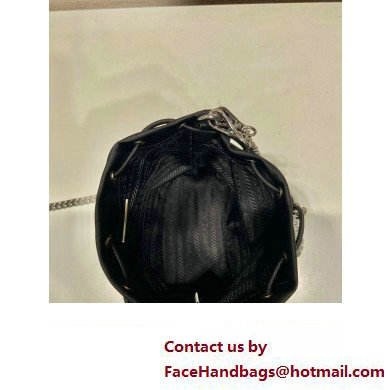 Prada Nylon Mini Bucket Bag 1BH612 Black 2023