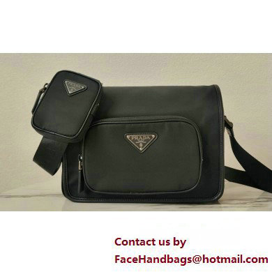 Prada Nylon Shoulder Bag 2VD041 Black 2023 - Click Image to Close