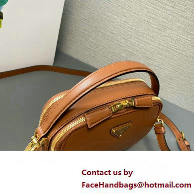 Prada Odette leather mini-bag 1BH203 Brown 2023