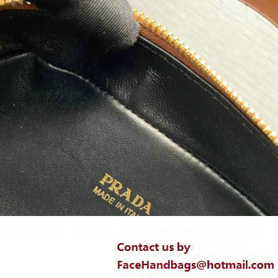 Prada Odette leather mini-bag 1BH203 Brown 2023