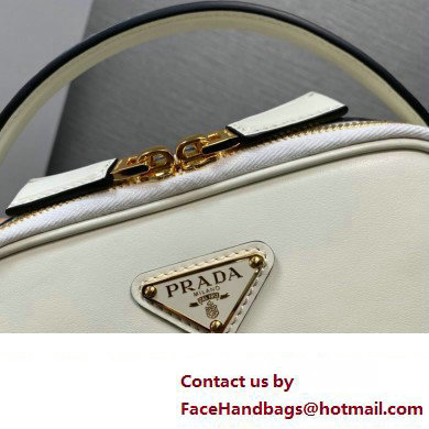 Prada Odette leather mini-bag 1BH203 White 2023