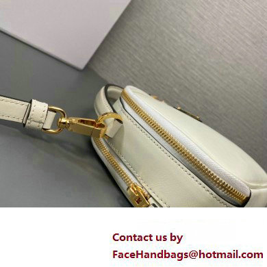 Prada Odette leather mini-bag 1BH203 White 2023