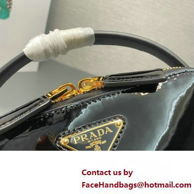 Prada Odette patent leather mini-bag 1BH206 Black 2024