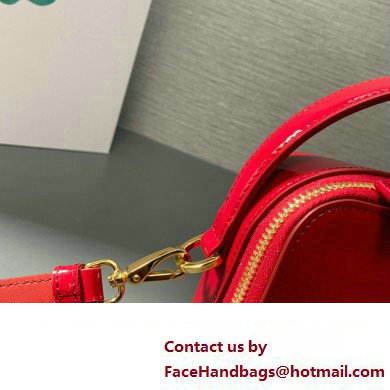 Prada Odette patent leather mini-bag 1BH206 Red 2024