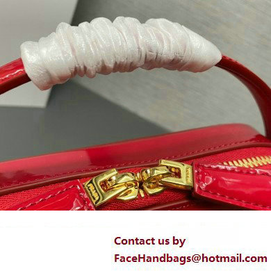 Prada Odette patent leather mini-bag 1BH206 Red 2024