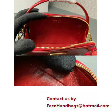 Prada Odette patent leather mini-bag 1BH206 Red 2024