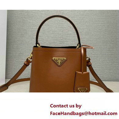 Prada Panier leather mini-bag 1BA373 Brown 2023