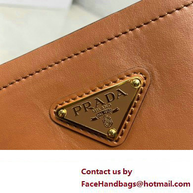 Prada Panier leather mini-bag 1BA373 Brown 2023