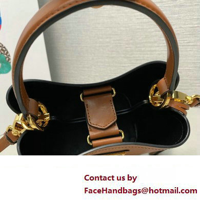 Prada Panier leather mini-bag 1BA373 Brown 2023