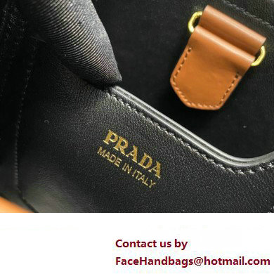 Prada Panier leather mini-bag 1BA373 Brown 2023