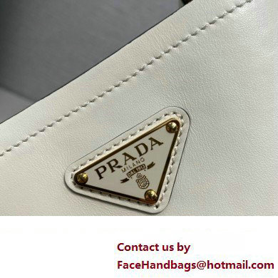 Prada Panier leather mini-bag 1BA373 White 2023