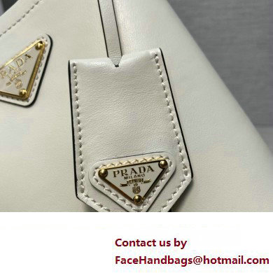 Prada Panier leather mini-bag 1BA373 White 2023