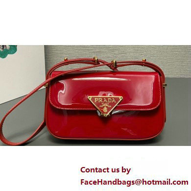 Prada Patent leather shoulder bag 1BD339 Red 2024