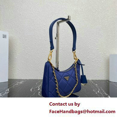 Prada Re-Edition 1995 Chaine Re-Nylon Mini Hobo Bag 1BC204 Blue 2024