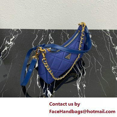 Prada Re-Edition 1995 Chaine Re-Nylon Mini Hobo Bag 1BC204 Blue 2024