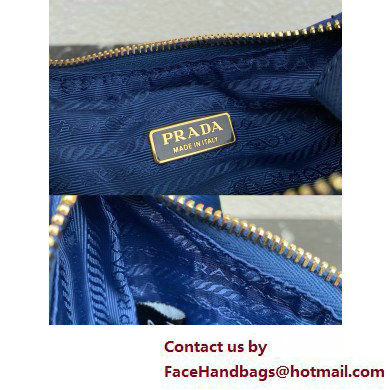 Prada Re-Edition 1995 Chaine Re-Nylon Mini Hobo Bag 1BC204 Blue 2024