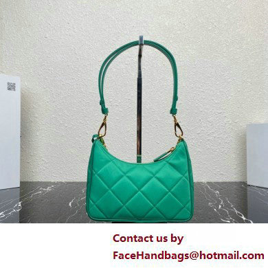 Prada Re-Edition 1995 Chaine Re-Nylon Mini Hobo Bag 1BC204 Green 2024