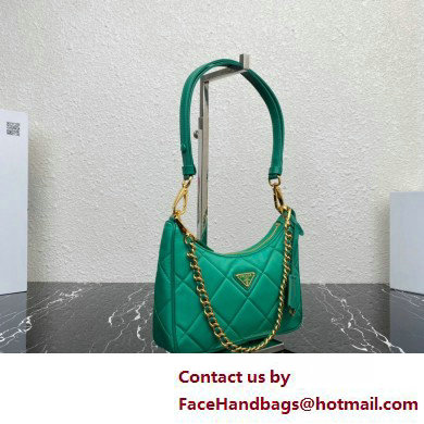 Prada Re-Edition 1995 Chaine Re-Nylon Mini Hobo Bag 1BC204 Green 2024