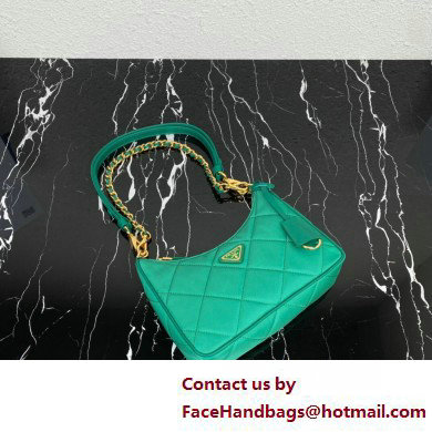 Prada Re-Edition 1995 Chaine Re-Nylon Mini Hobo Bag 1BC204 Green 2024