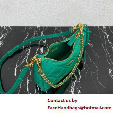 Prada Re-Edition 1995 Chaine Re-Nylon Mini Hobo Bag 1BC204 Green 2024