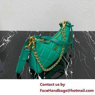 Prada Re-Edition 1995 Chaine Re-Nylon Mini Hobo Bag 1BC204 Green 2024