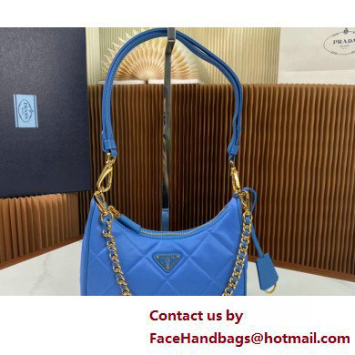 Prada Re-Edition 1995 Chaine Re-Nylon Mini Hobo Bag 1BC204 Light Blue 2024 - Click Image to Close