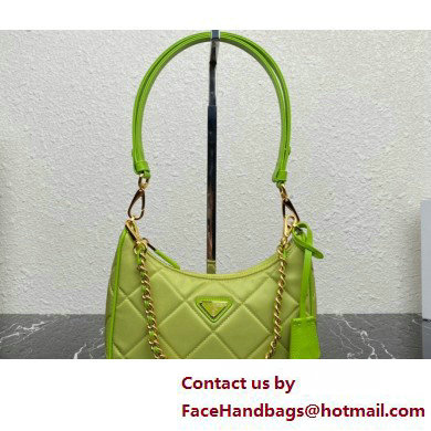 Prada Re-Edition 1995 Chaine Re-Nylon Mini Hobo Bag 1BC204 Light Green 2024