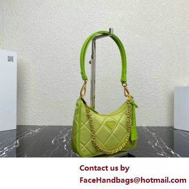 Prada Re-Edition 1995 Chaine Re-Nylon Mini Hobo Bag 1BC204 Light Green 2024