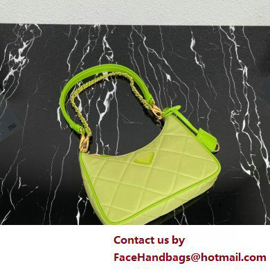 Prada Re-Edition 1995 Chaine Re-Nylon Mini Hobo Bag 1BC204 Light Green 2024