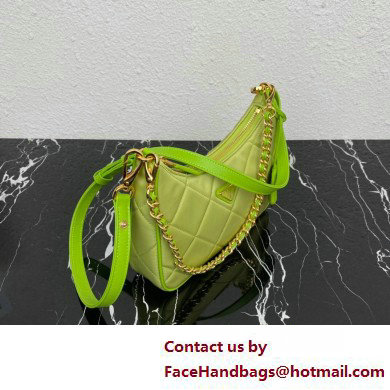 Prada Re-Edition 1995 Chaine Re-Nylon Mini Hobo Bag 1BC204 Light Green 2024