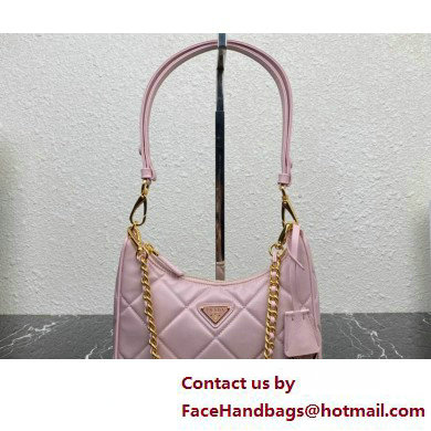 Prada Re-Edition 1995 Chaine Re-Nylon Mini Hobo Bag 1BC204 Light Pink 2024