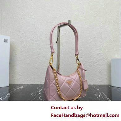 Prada Re-Edition 1995 Chaine Re-Nylon Mini Hobo Bag 1BC204 Light Pink 2024