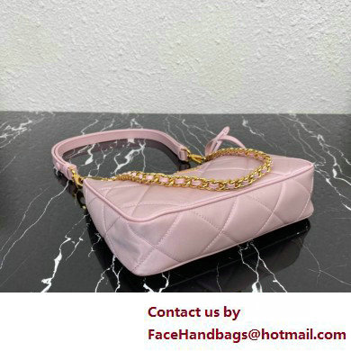 Prada Re-Edition 1995 Chaine Re-Nylon Mini Hobo Bag 1BC204 Light Pink 2024