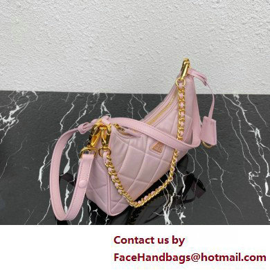 Prada Re-Edition 1995 Chaine Re-Nylon Mini Hobo Bag 1BC204 Light Pink 2024